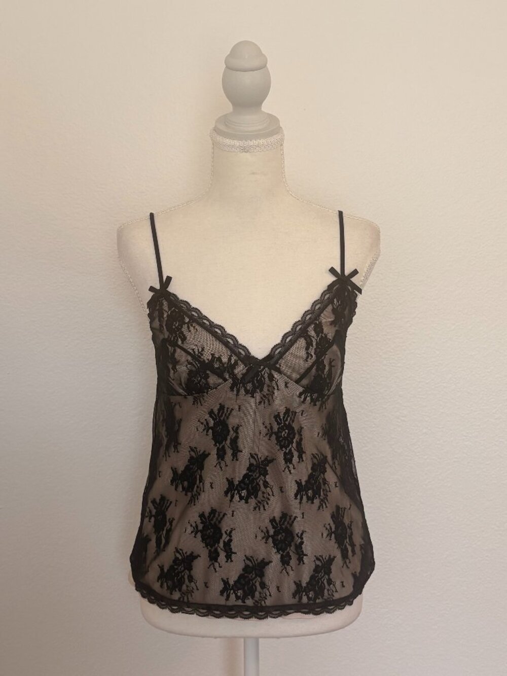 Next black lace tank top Size Small